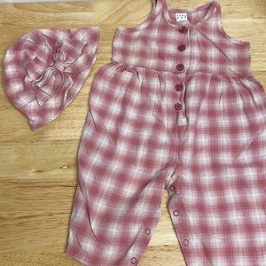 Vintage Baby Gap Flannel Jump Suit Set
